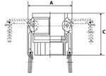 Kamlok-Schnellkupplungsdose mit IG, Typ D, ES 1.4401, G 1 (1114.10-ES)