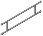 Gel&auml;nder f&uuml;r L 1.800mm H 550mm l&auml;ngsseitig Aluminium-Rohr