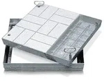 Schachtabdeckung Stahl verzinkt, B 450 x T 450mm, Bauh&ouml;he 90mm