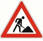 Verkehrszeichen 123 Gefahrenzeichen Baustelle RA2
