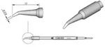 L&ouml;tspitze Serie C245, Rundform, C245935/&oslash;0,8mm, gebogen