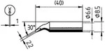 L&ouml;tspitze Serie 842, JD/2,2mm, mei&szlig;elf&ouml;rmig, abgewinkelt, 1 St&uuml;ck