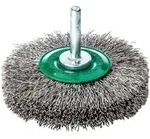 Schaft-Rundb&uuml;rste &oslash;70mm, Edelstahldraht gewellt &oslash;0,3mm