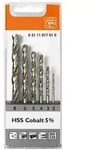 Spiralbohrer-Set HSS Co5, 6-teilig