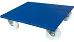 M&ouml;belroller 600 x 500mm, 600kg, Kunststoffr&auml;der &oslash;125mm - schwarz