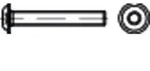 Linsenschraube mit Bund ISO 7380-2 Edelstahl A2 M4 x 10mm