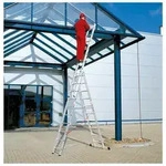 Alu-Mehrzweckleiter 3-teilig, Sprossen 3 x 10, 715 / 295cm