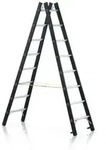 Stehleiter 2 x 4 Sprossen, Aluminium, beidseitig begehbar, H 1.220mm, B 470mm -