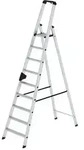 Stehleiter 9 Stufen, Aluminium, einseitig begehbar, H 2760mm, B 650mm