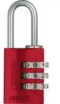 AV-Zahlen-Vorhangschloss 145/20, Aluminium massiv, rot