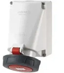 CEE-Steckdose 5p 63A 6h 400V/rt IP67 AP Schraubkl kst
