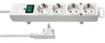 Comfort-Line Plus Steckdosenleiste, Flachstecker, breite Abst&auml;nde, 4-fach, wei&szlig;