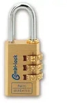 AV-Zahlen-Vorhangschloss, Combi Lock 80 15 M SB, Messing massiv