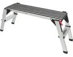 Aluminium-Sicherheits-Laufb&uuml;hne, L1000xB405xH480mm - schwarz-silber