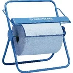 Wandhalter f&uuml;r Wischtuchrollen, Gro&szlig;rolle, Stahlrohr, mobil/immobil, blau -...