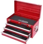 Werkzeugtruhe mit 3 Schubladen-rot, L508xH255xB303mm - rot