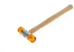 Plastikhammer, &oslash;27mm, Auswechselbare K&ouml;pfe aus Cellulose-Acetat, Stiel aus Esche