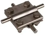 Kreuzst&uuml;ck mit Zwischenplatte DIN EN 62561-1, NIRO (V4A)