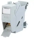 Steckverbinder E-DAT modul REG 8(8) IP20, Cat. 6, lichtgrau - lichtgrau
