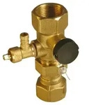 Kappenventil G 3/4" x 3/4", mit Ablasshahn