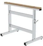 Arbeitsbock Aluminium h&ouml;henverstellbar H 700-1000mm bis 250kg Fichtenholz
