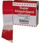 Absperrband 500 m-Rolle, rot/wei&szlig; - rot/wei&szlig;