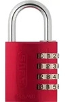 AV-Zahlen-Vorhangschloss 145/40, Aluminium massiv, rot