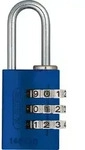 AV-Zahlen-Vorhangschloss 145/20, Aluminium massiv, blau