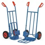 Paketkarre K1116L, Luftreifen, Tragkraft 250kg - blau
