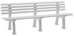 Bank Mod. Juist 4 Sitzer wei&szlig; 200 cm
