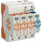 &Uuml;berspannungsableiter TN-C-S 230VAC 4TE 230VDC 1,3kV Hutschiene 35mm 20kA opt