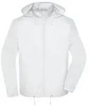 Herren Basic Windbreaker JN1132, wei&szlig;, Gr&ouml;&szlig;e S - weiss - S