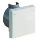Perilex-Steckdose 16A UP IP44 Klappd hfr ws mit Klappdeckel halogenfrei Kstgeh