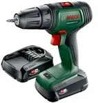 Akku-Bohrschrauber UniversalDrill 18V, 2x Akku PBA 18V 1.5Ah