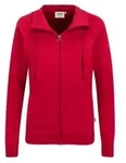 Damen Sweatjacke College 406, rot, Gr&ouml;&szlig;e M - rot - M