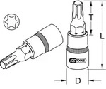 1/2" Bit-Stecknuss Torx, T60
