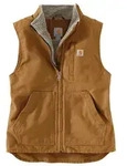 Damen Weste SHERPA LINED MOCK NECK VEST, braun, Gr&ouml;&szlig;e XS - braun - XS