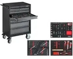Werkstattwagen und Satz &bdquo;Black Edition&ldquo; V2379N Gesamtl&auml;nge 677mm, 164-teilig