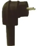 Vollgummi-Winkelstecker - schwarz