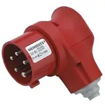 CEE-Stecker 5p 16A IP44 VarioTOP abgewinkelt 400V/rot 6h Schraubklemmen