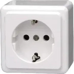 Schuko-Steckdose 1-fach arktis weiss AP - arktis-wei&szlig;