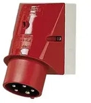 CEE-Ger&auml;testecker 5p 32A 400V/rot 6h IP44 Schraubklemmen rechtwinklig