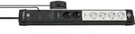 Premium-Line Comfort Switch Plus Steckdosenleiste 6-fach schwarz/lichtgrau 3m H05VV-F