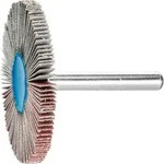 Korund F&auml;cherschleifer F &Oslash; 50x5 mm Schaft-&Oslash; 6 mm A150 f&uuml;r Feinschliff und...