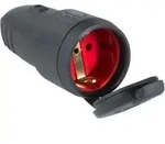 Gummikupplung, schwarz mit Deckelmax. Querschnitt 2,5mm2230V/16A- IP44...