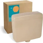 Aufputz-Sp&uuml;lkasten Elements in Beige-Bahamabeige mit Sp&uuml;l-Stopp-Funktion aus