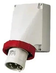 CEE-Ger&auml;testecker 5p 63A 400V/rot 6h IP67 Schraubklemmen rechtwinklig