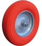 Rad aus polymerem Gummi m.Kugell. u.Achse 400x100