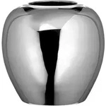 LOSONE Vase silber gl&auml;nzend L - H&ouml;he 25 cm, Durchmesser 25 cm