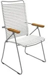Outdoor Stuhl Click verstellbare R&uuml;ckenlehne wei&szlig;